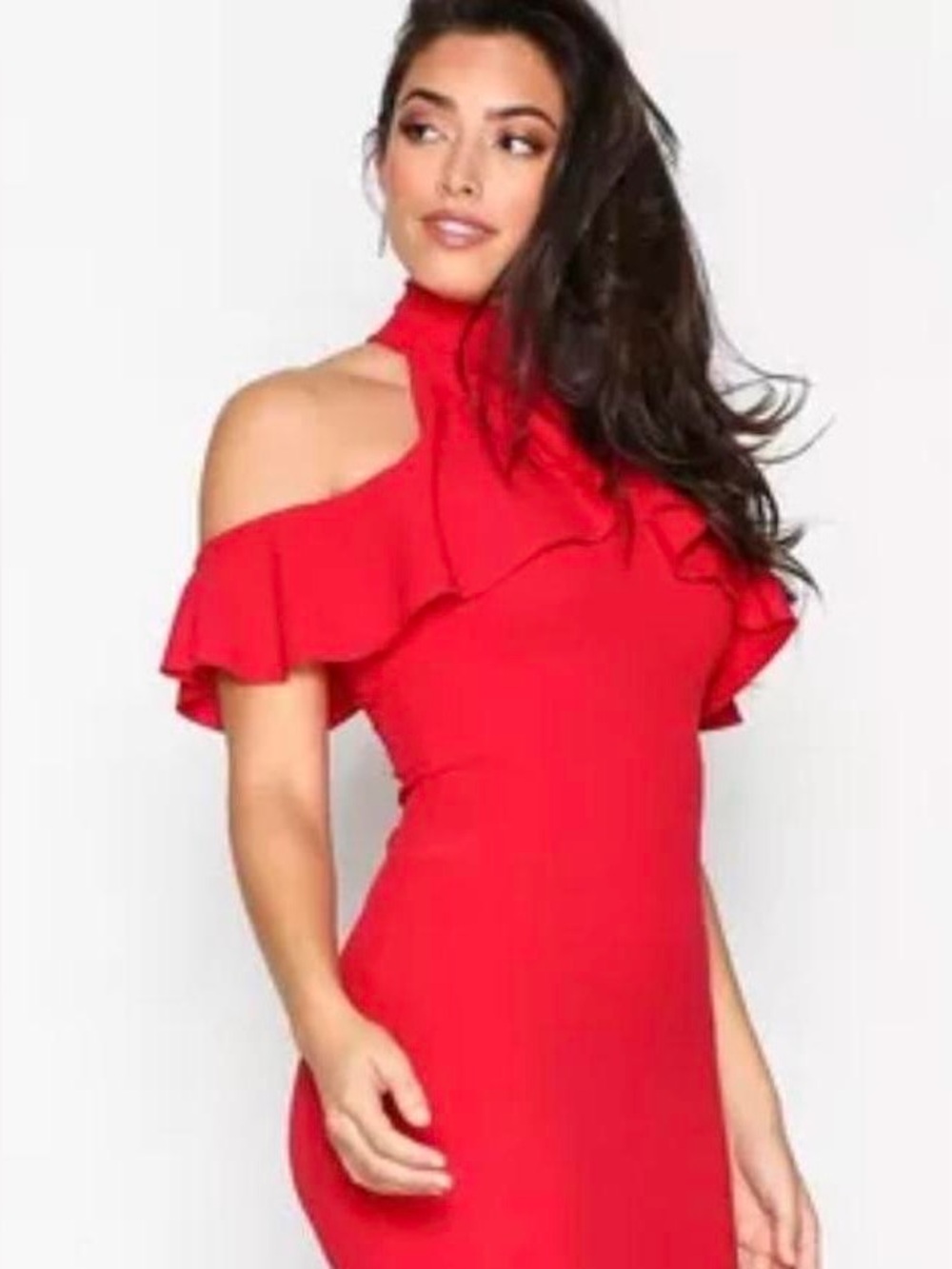 NWT Missguided Nordstrom Halter Bodycon Mini Dress in Red Size 8